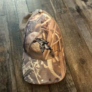 Camo Mesh Trucker Hat with Duck Embroidery